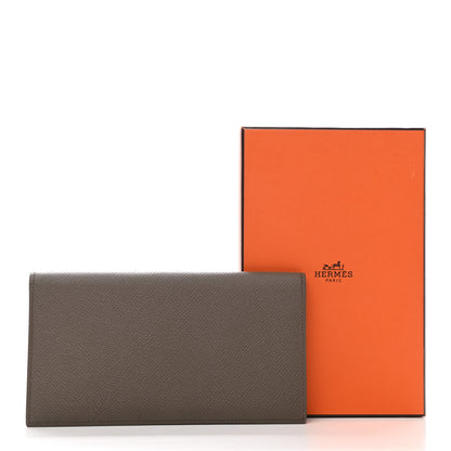 Hermes Epsom MC2 Fleming Checkbook Holder Wallet Etain 7 of 7