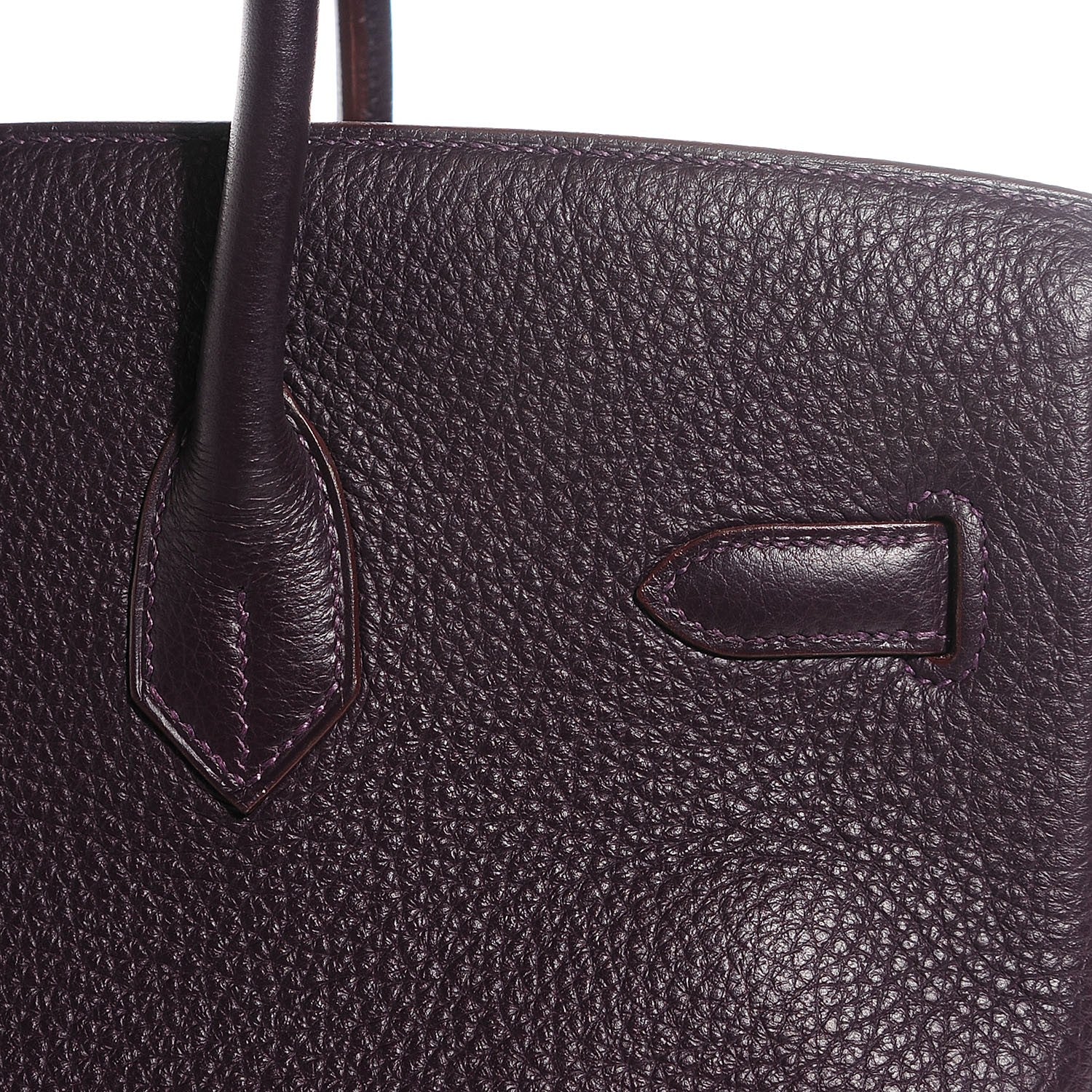 Hermes Taurillon Clemence Birkin 35 Raisin 45 of 58