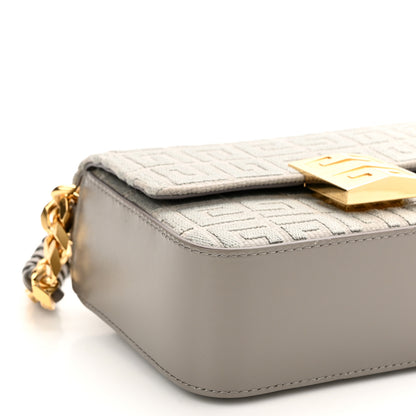 Givenchy Canvas Embroidered Small 4G Woven Chain Crossbody Stone Gray 8 of 9