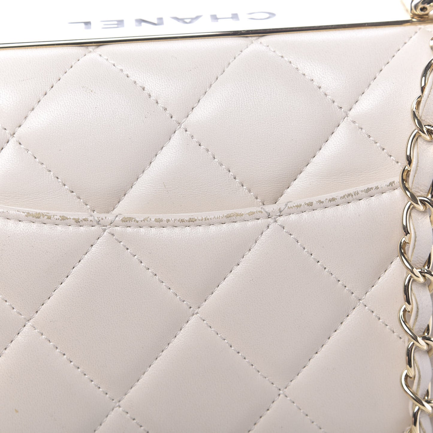 Lambskin Quilted Small Trendy CC Dual Handle Flap Bag Grey