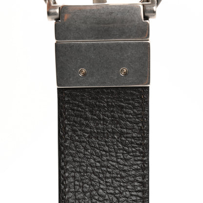 Gucci Selleria Calfskin Mens Interlocking G 37mm Belt 100 40 Black 6 of 7