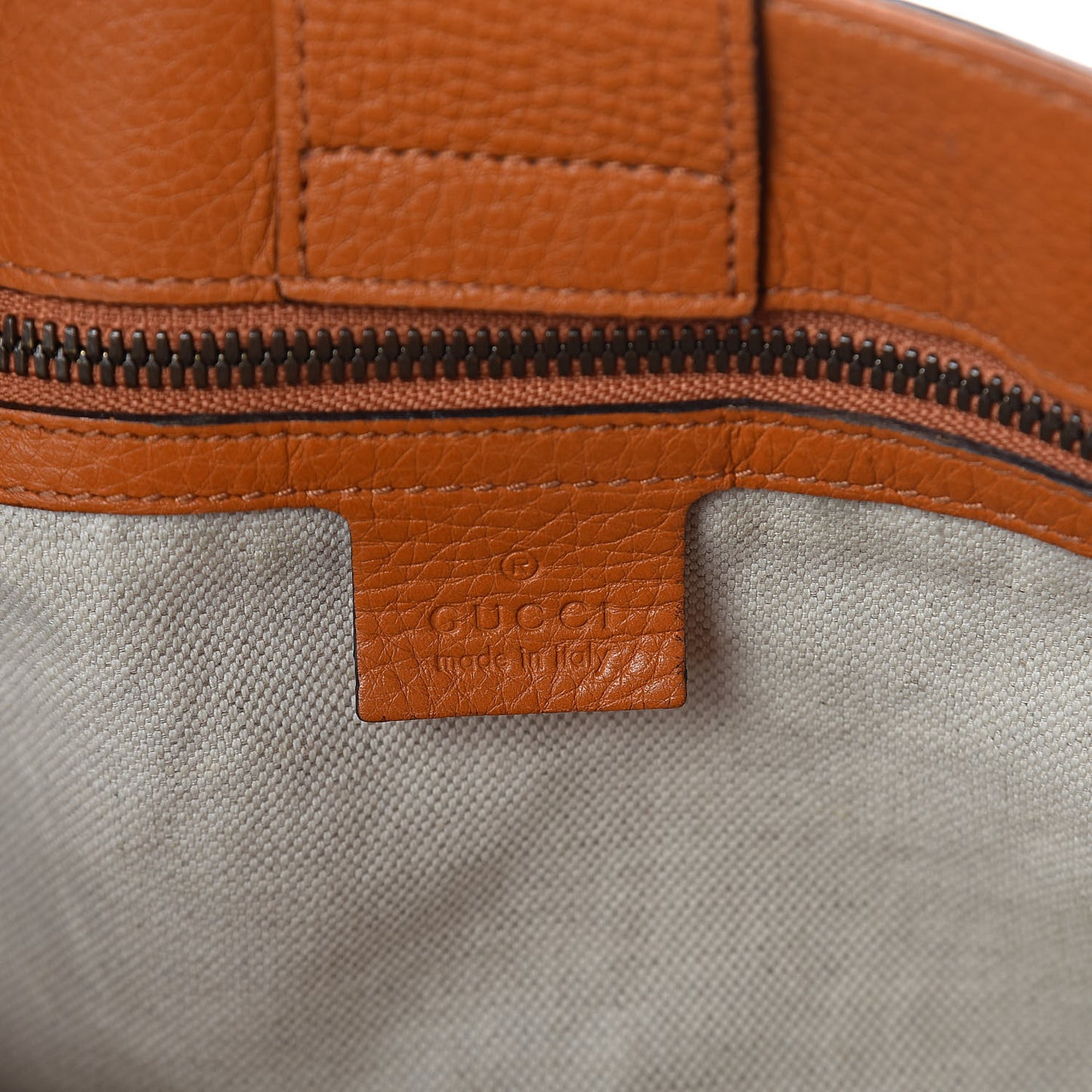 Cellarius Calfskin Medium Bamboo Shopper Tote Orange
