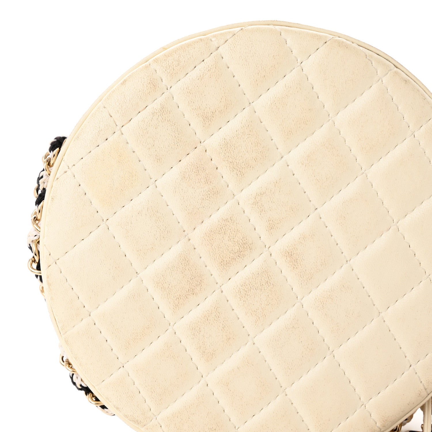 Chanel Lambskin Coco Lifesaver Round Bag Black White 15 of 16
