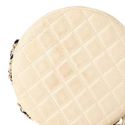 Chanel Lambskin Coco Lifesaver Round Bag Black White 15 of 16