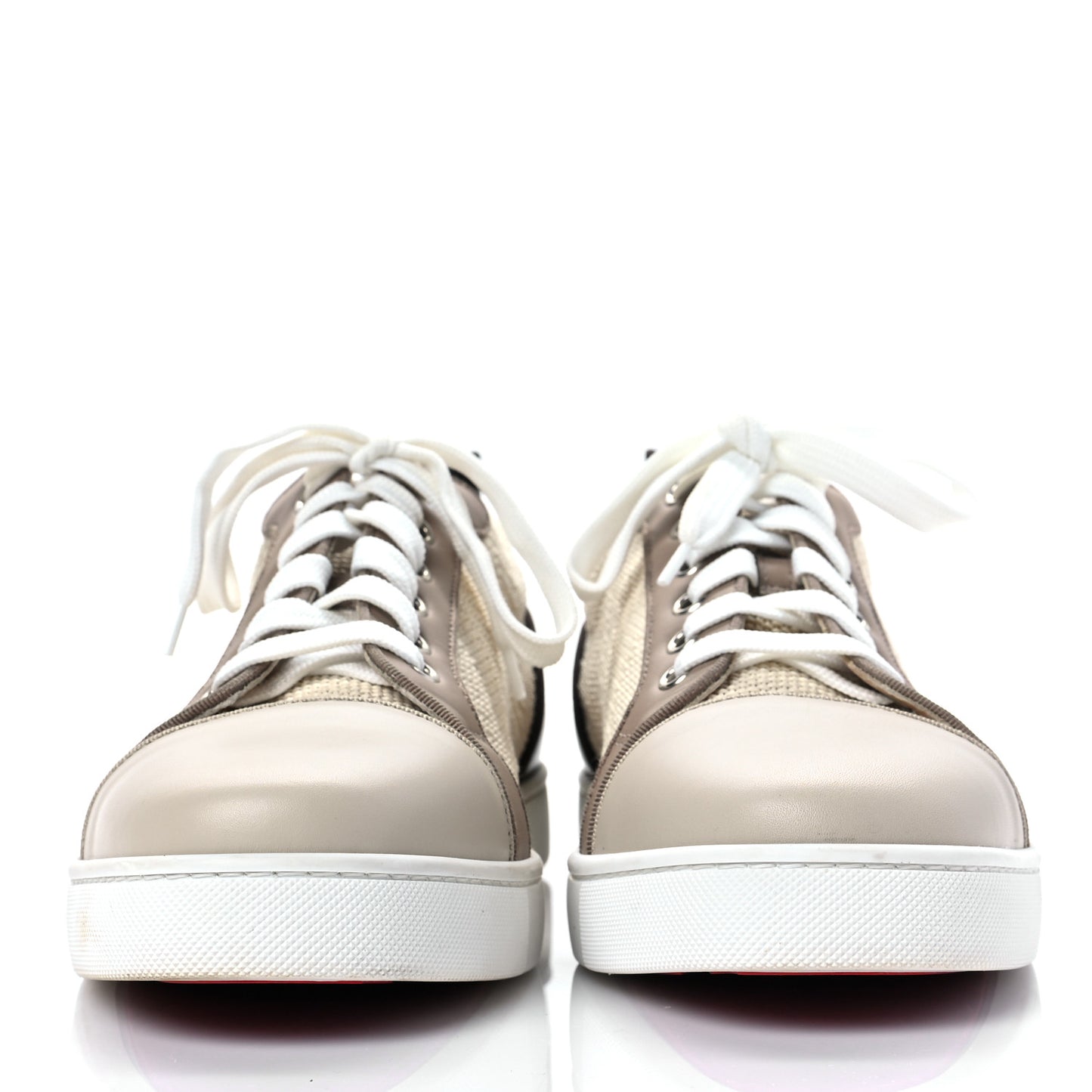 Calfskin Mens Junior Orlato Flat Sneakers 42 Natural