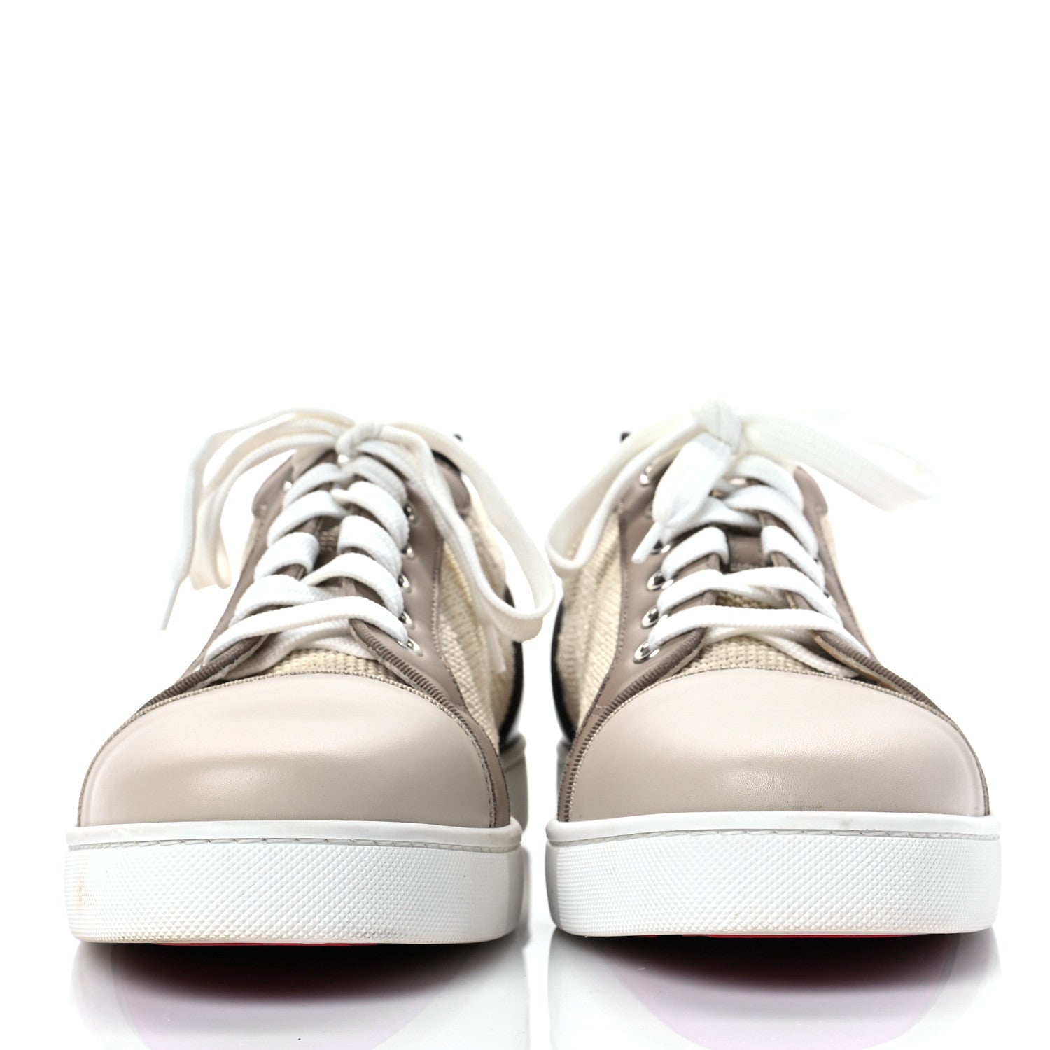 Christian Louboutin Calfskin Mens Junior Orlato Flat Sneakers 42 Natural 2 of 8
