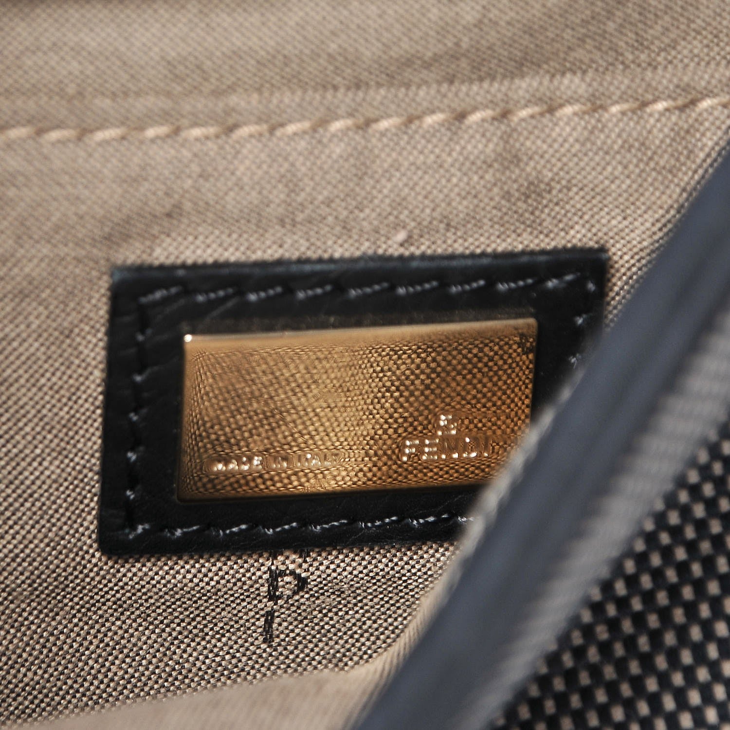 Fendi Canvas Shoulder Bag Black 6 of 7