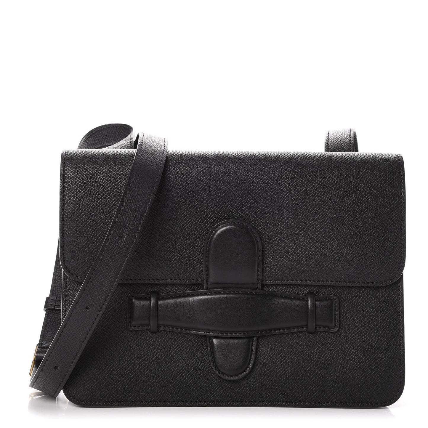 Baby Grained Calfskin Medium Symmetrical Bag Black
