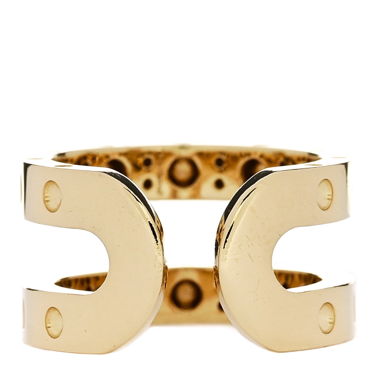 18K Yellow Gold Double Symphony Pois Moi Band Ring 47 4.25