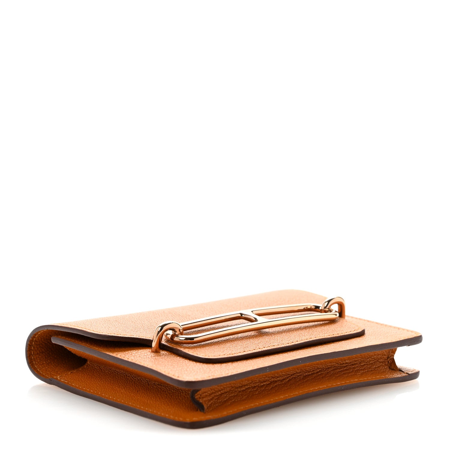 Hermes Chevre Mysore Roulis Slim Wallet Caramel 5 of 10