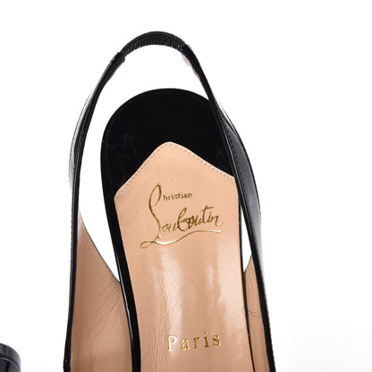 Christian Louboutin Patent Private Number 120 Pumps 40 Black Red 7 of 10