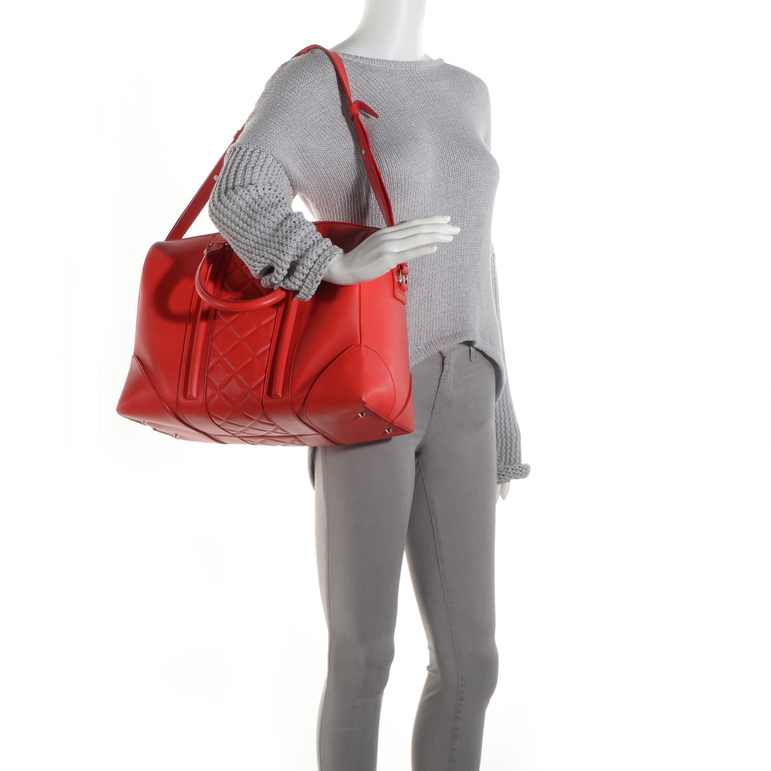 Givenchy Lambskin Quilted Large Lucrezia Red 2 of 9