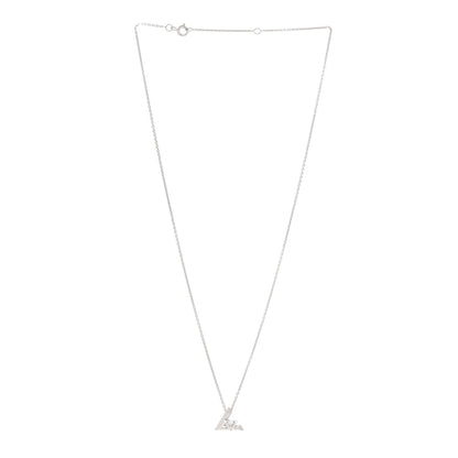 Louis Vuitton 18K White Gold Diamond Small LV Volt One Pendant Necklace 3 of 6