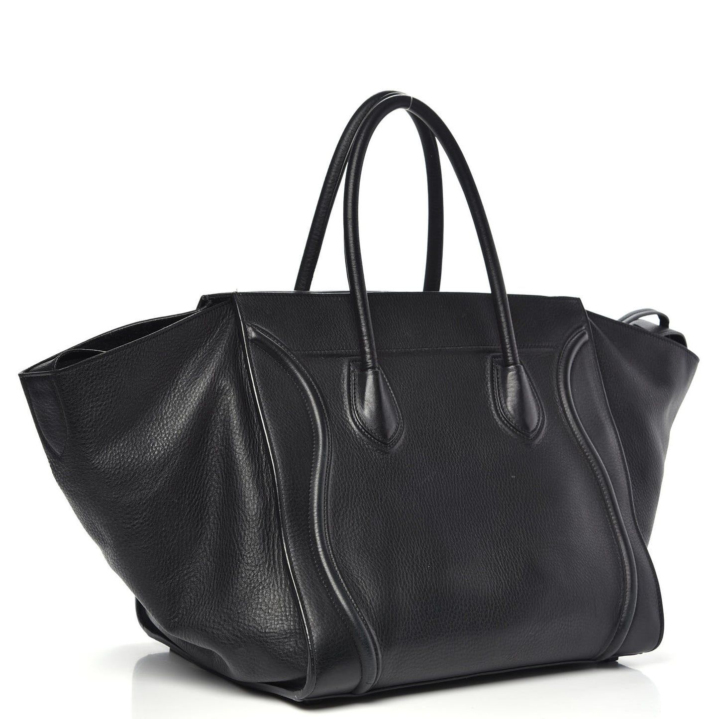 Grained Calfskin Medium Phantom Luggage Black