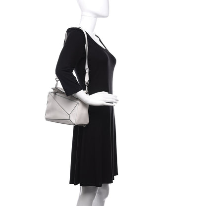 Loewe Calfskin Small Puzzle Bag White 2 of 10