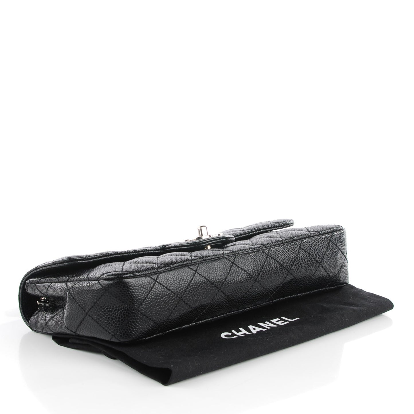 Caviar Quilted East West Flap Black