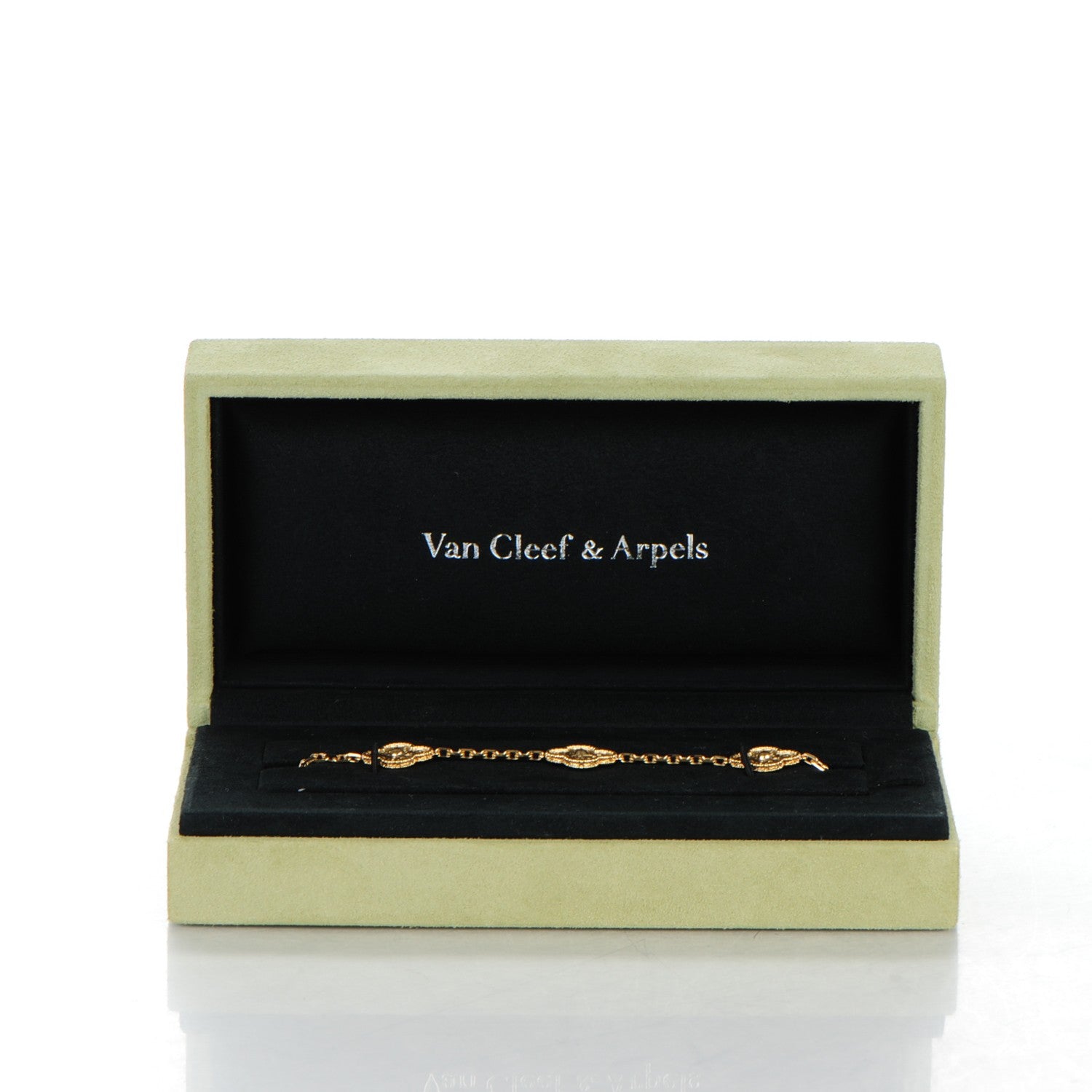 Van Cleef & Arpels 18K Yellow Gold 5 Motifs Vintage Alhambra Bracelet 4 of 4