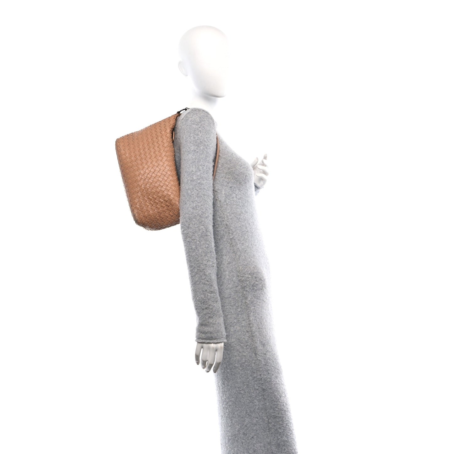 Nappa Intrecciato Small Shoulder Bag Beige