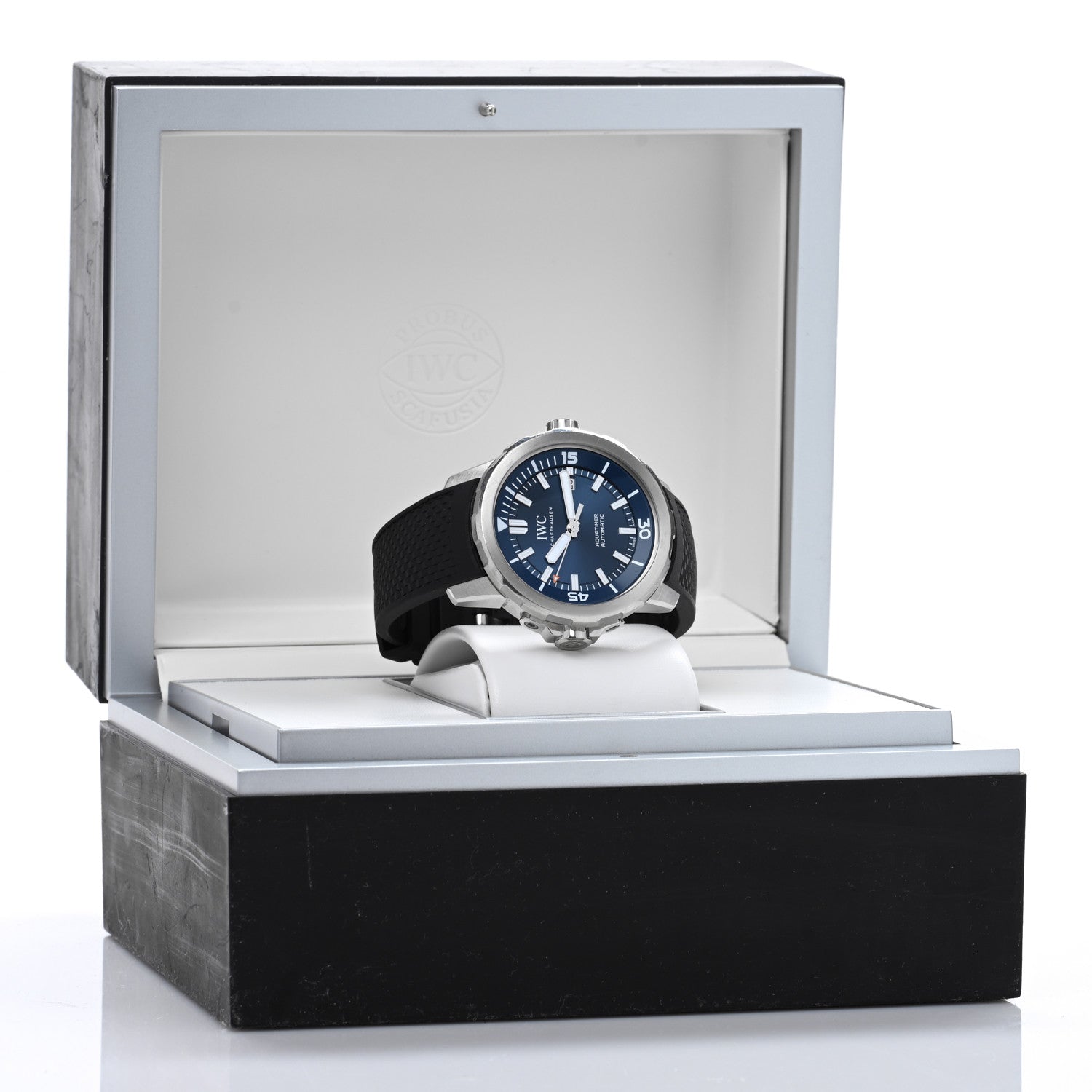 IWC Stainless Steel Rubber 42mm Aquatimer Automatic Watch Blue IW329005 5 of 5