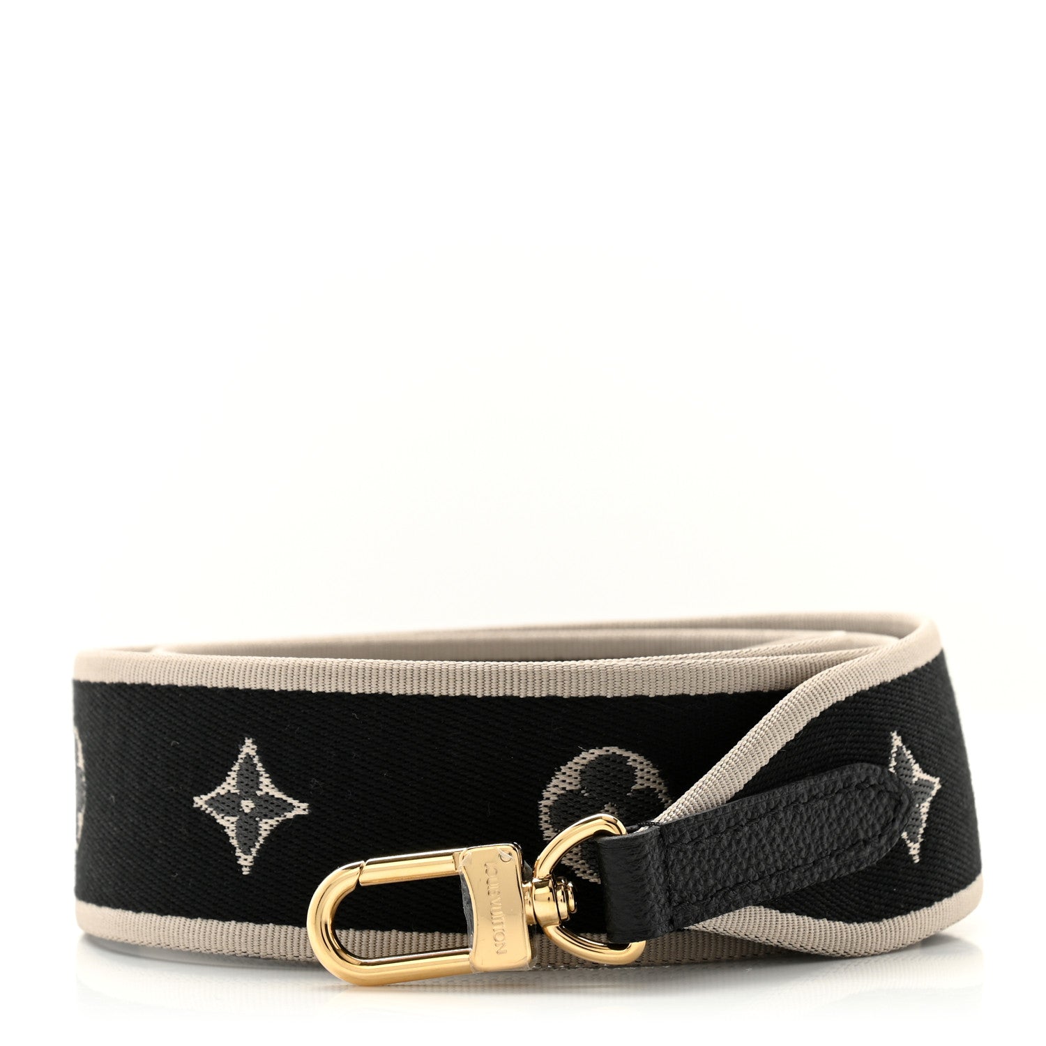 Louis Vuitton Jacquard Diane Shoulder Strap Black Ivory 1 of 3