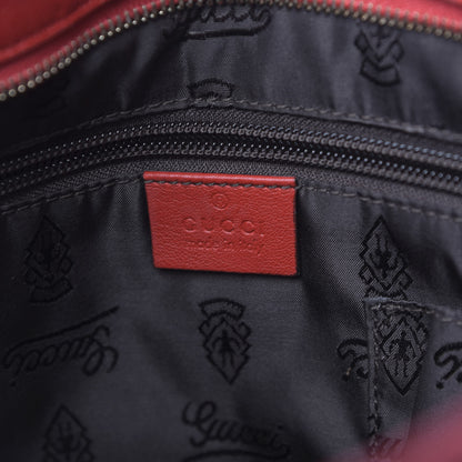 Gucci Guccissima Medium Flat Messenger Bag Red 6 of 14