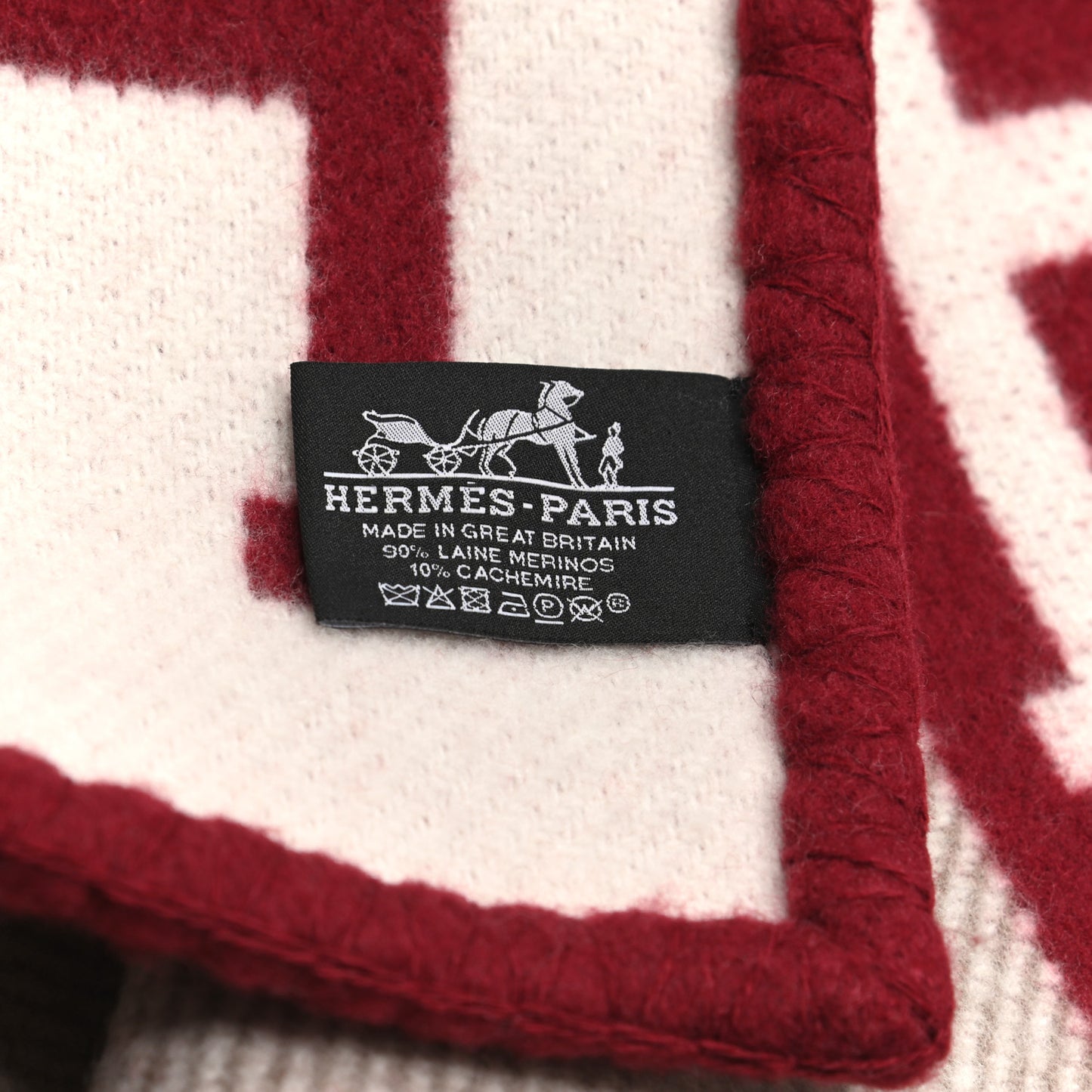 Wool Cashmere Avalon III Blanket Ecru Rouge H