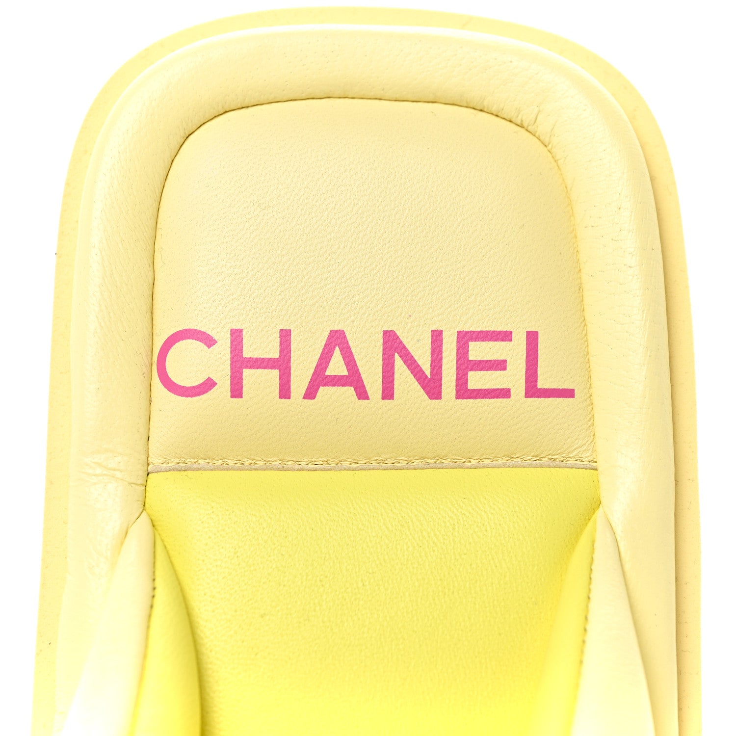 Chanel Lambskin CC Thong Sandals 37 Yellow 8 of 8