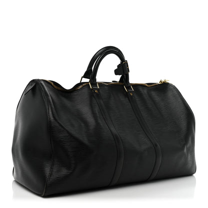 Louis Vuitton Epi Keepall 50 Black 3 of 23