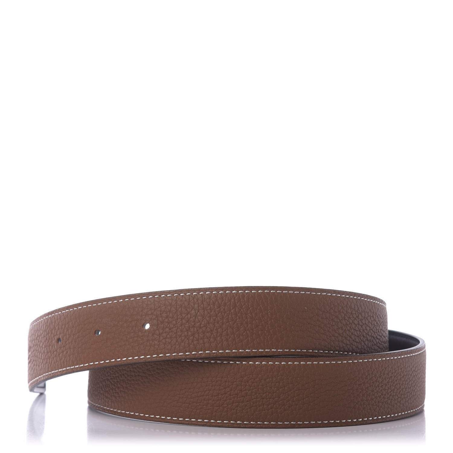 Hermes Box Togo 32mm H Belt 75 Black Gold 2 of 10