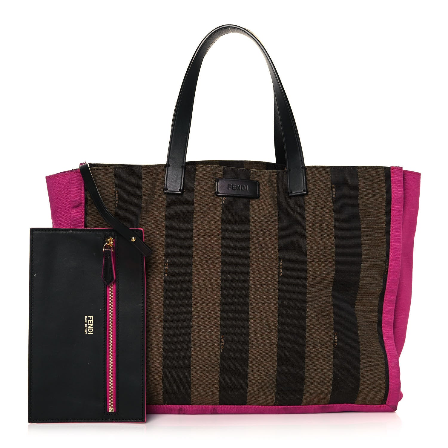 Fendi Pequin Small Shopping Tote Fuchsia 1 of 15