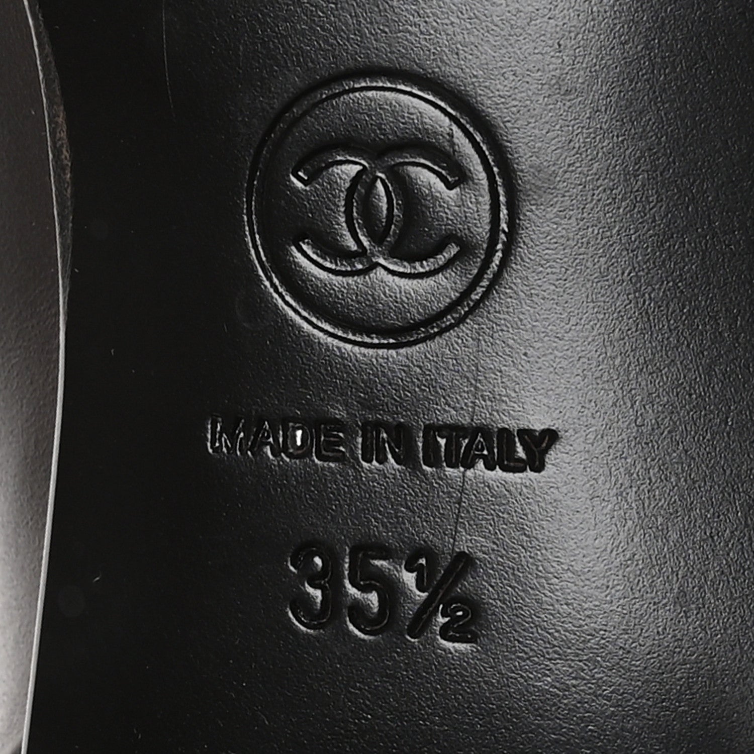 Chanel Calfskin CC High Boots 35.5 Dark Brown 7 of 8