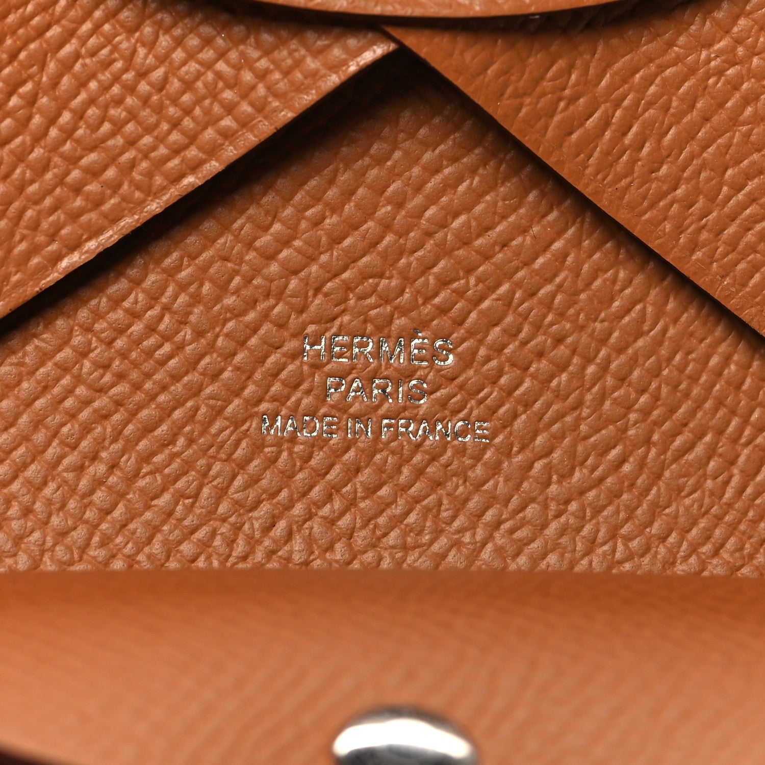 Hermes Epsom Calvi Duo Card Case Gold 8 of 9