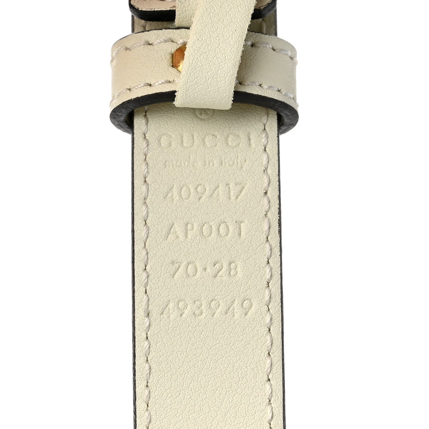 Calfskin Double G 20mm Belt 70 28 Mystic White