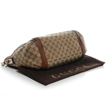 Gucci Monogram Cellarius Calfskin Medium Bella Hobo Beige Ebony Cuir 4 of 7