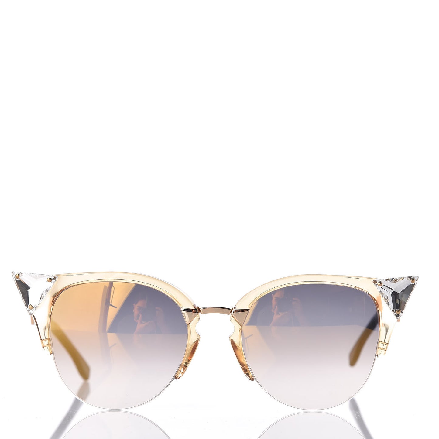 Metal Iridia Cat Eye Sunglasses FF 0041/S Gold