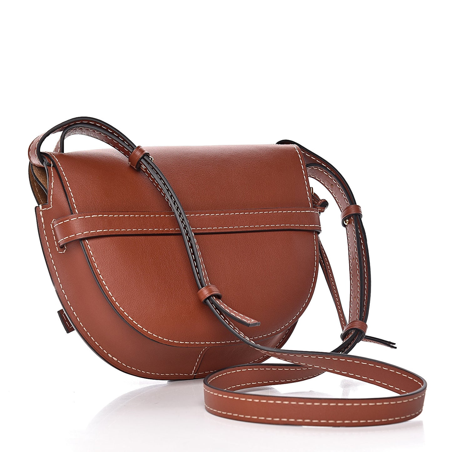 Calfskin Small Gate Crossbody Bag Rust