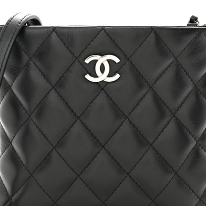 Chanel Lambskin Quilted Crossbody Bag Black 9 of 11
