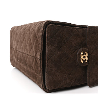 Chanel Suede Quilted Medium Chanel 25 Handbag Dark Brown 11 of 11