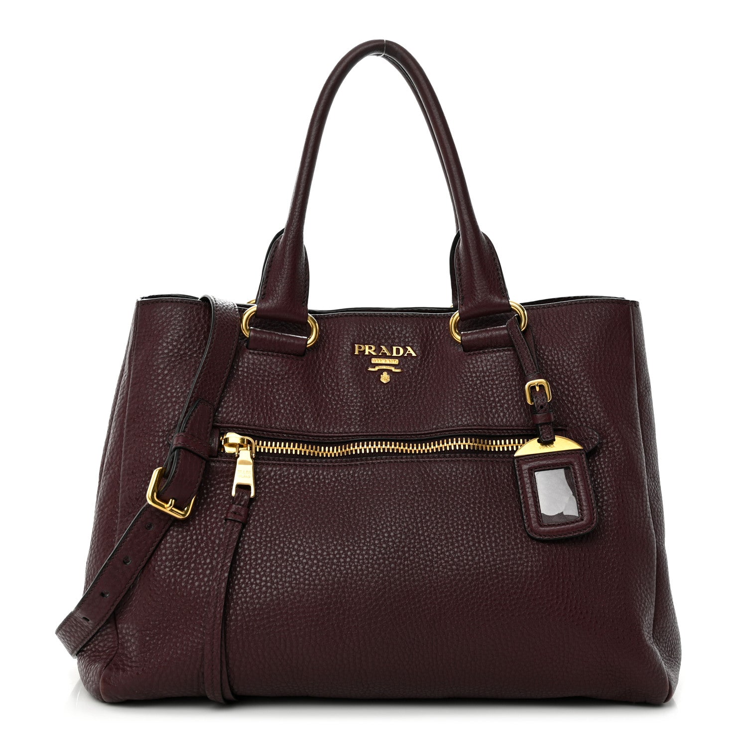 Prada Vitello Phenix Shopping Tote Granato 1 of 12