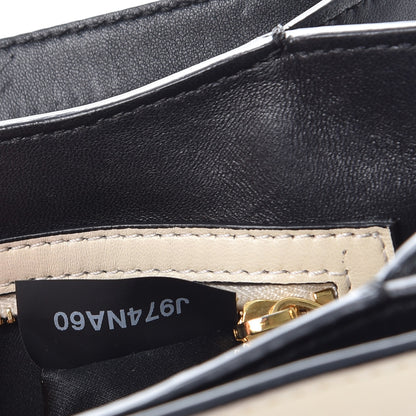 Valentino Garavani Nappa Striped B-Rockstud Flap Black Light Ivory 8 of 12