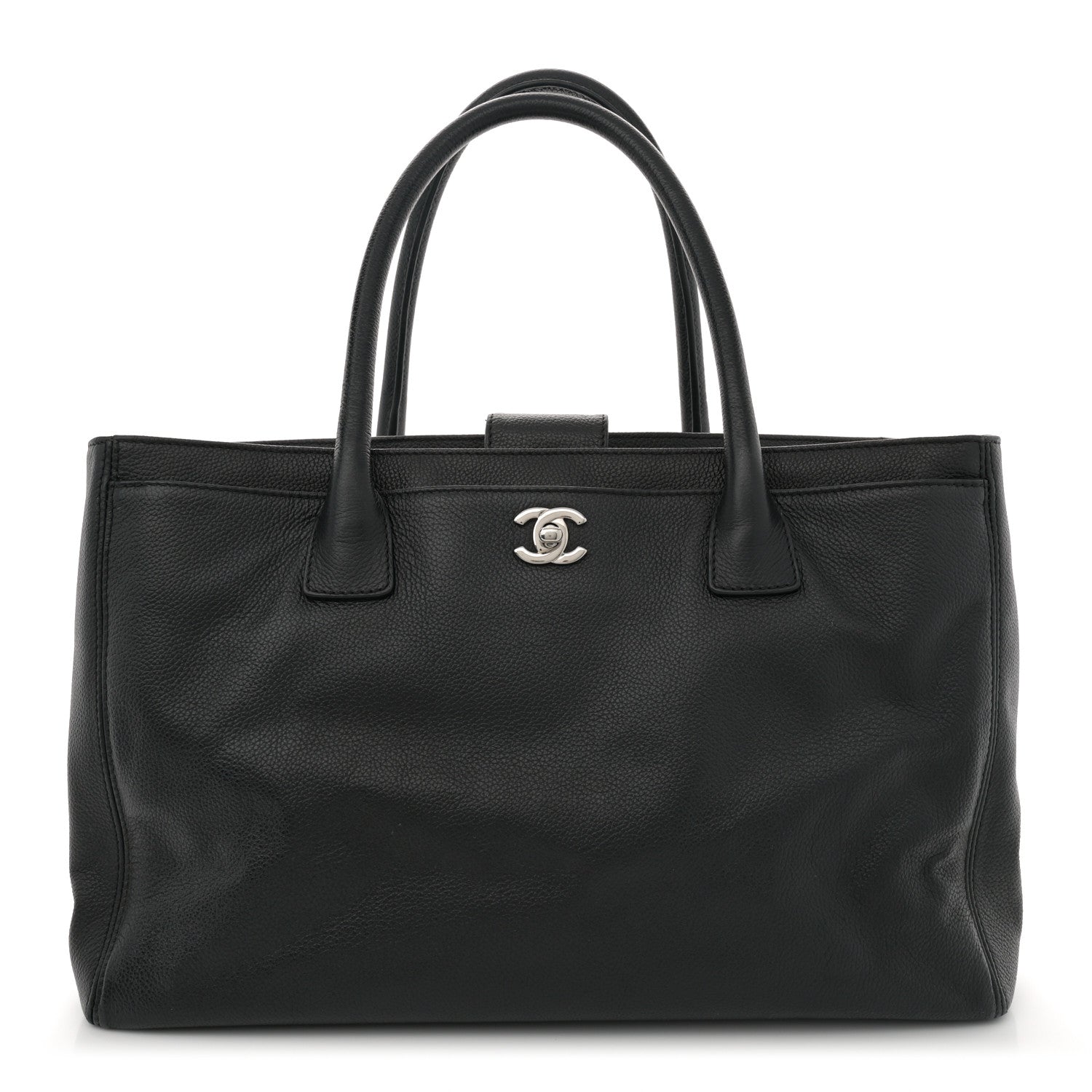 Chanel Calfskin Cerf Executive Shopper Tote Black 1 of 12