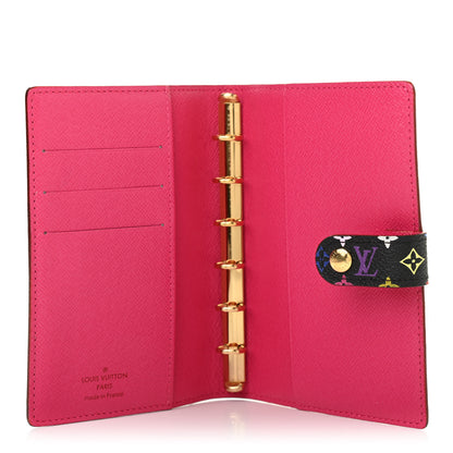 Louis Vuitton Monogram Multicolor Small Ring Agenda Cover Black Grenade 5 of 7