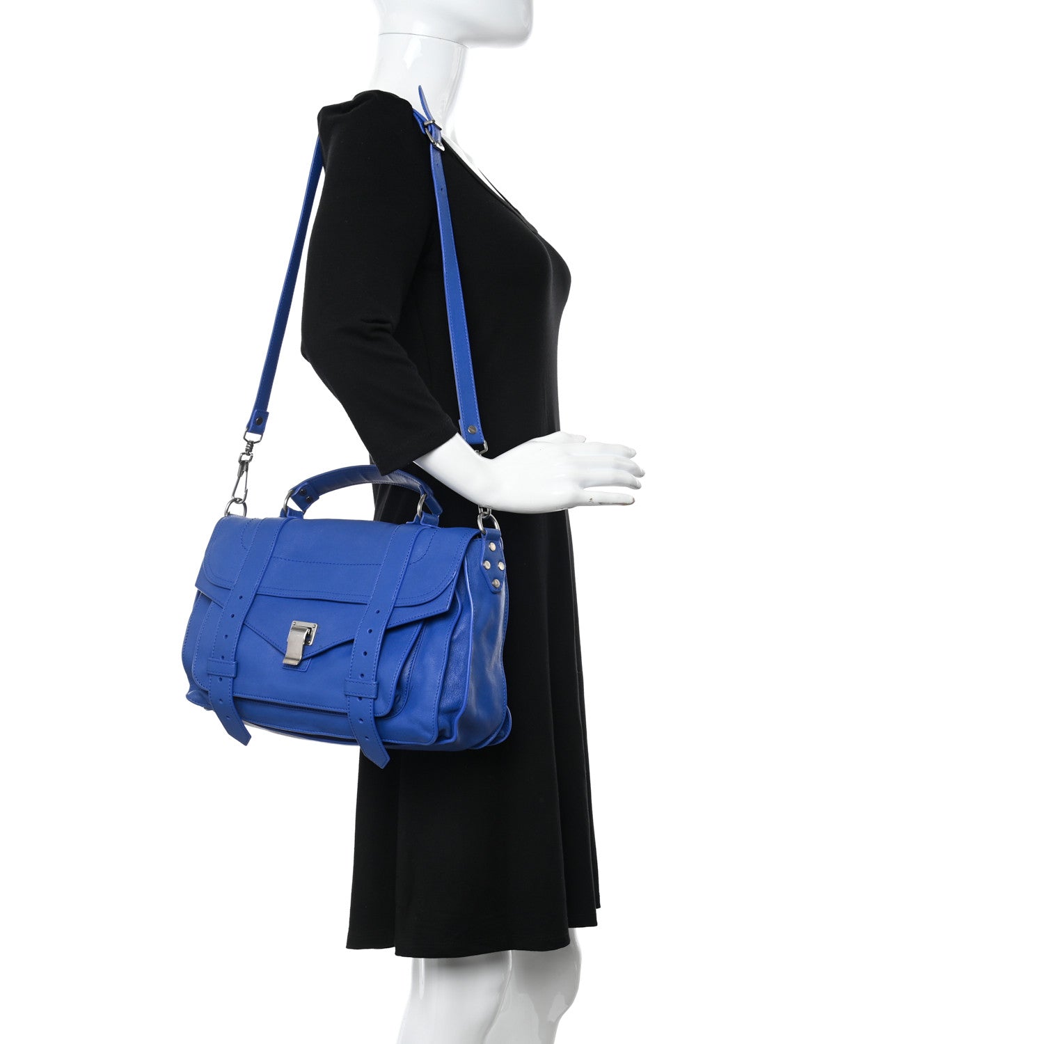 Proenza Schouler Lambskin Medium PS1 Satchel Royal Blue 2 of 11