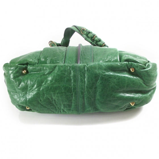 Chloe Leather Heloise Satchel Jewel Green 4 of 12