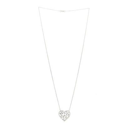 Tiffany Sterling Silver Paloma Picasso Olive Leaf Heart Pendant Necklace 3 of 5