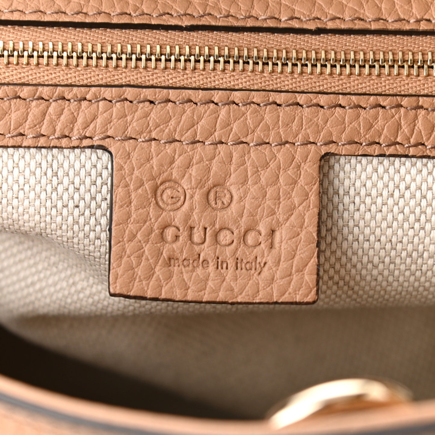 Pebbled Calfskin Medium Soho Chain Shoulder Bag Camelia