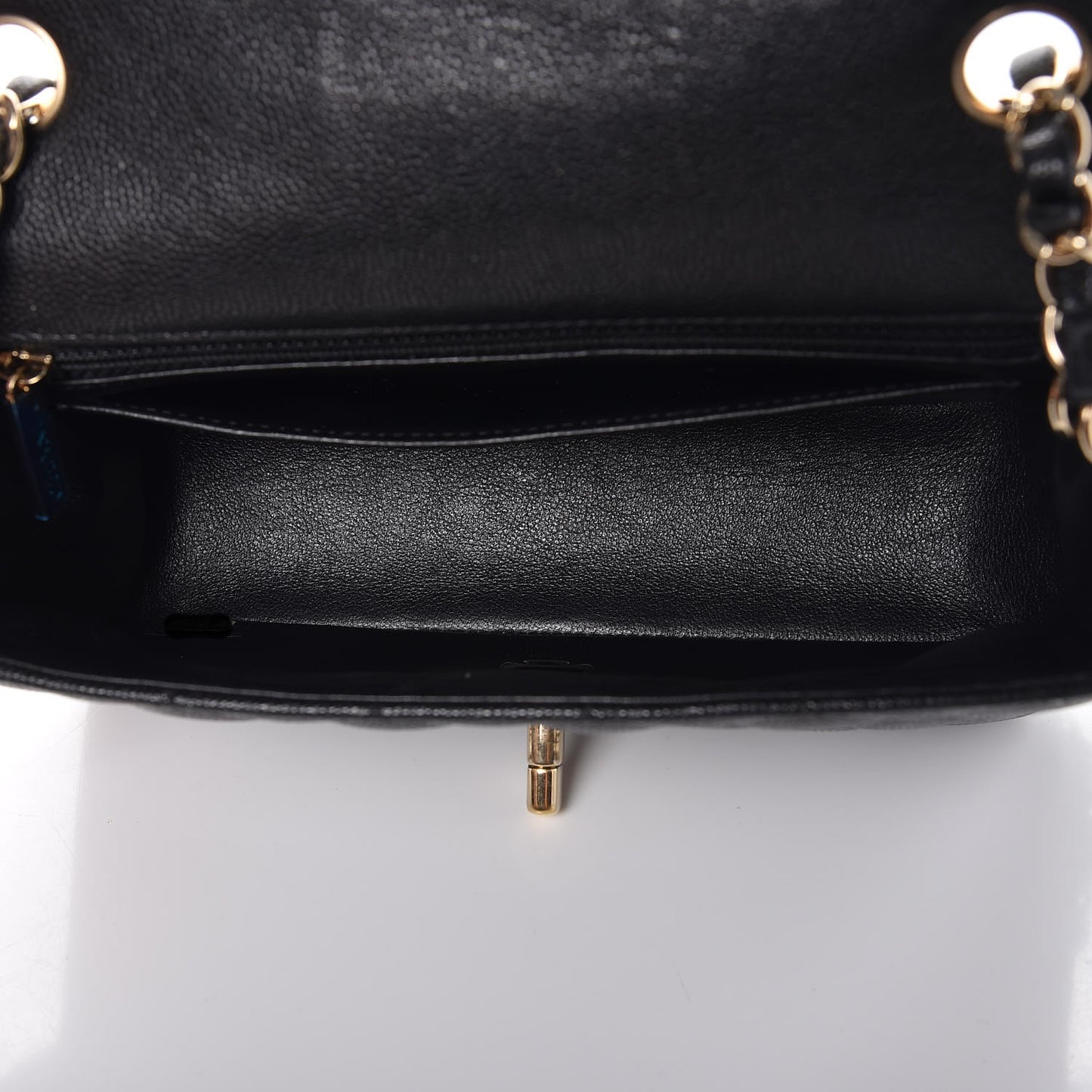 Caviar Quilted Mini Rectangular Flap Black