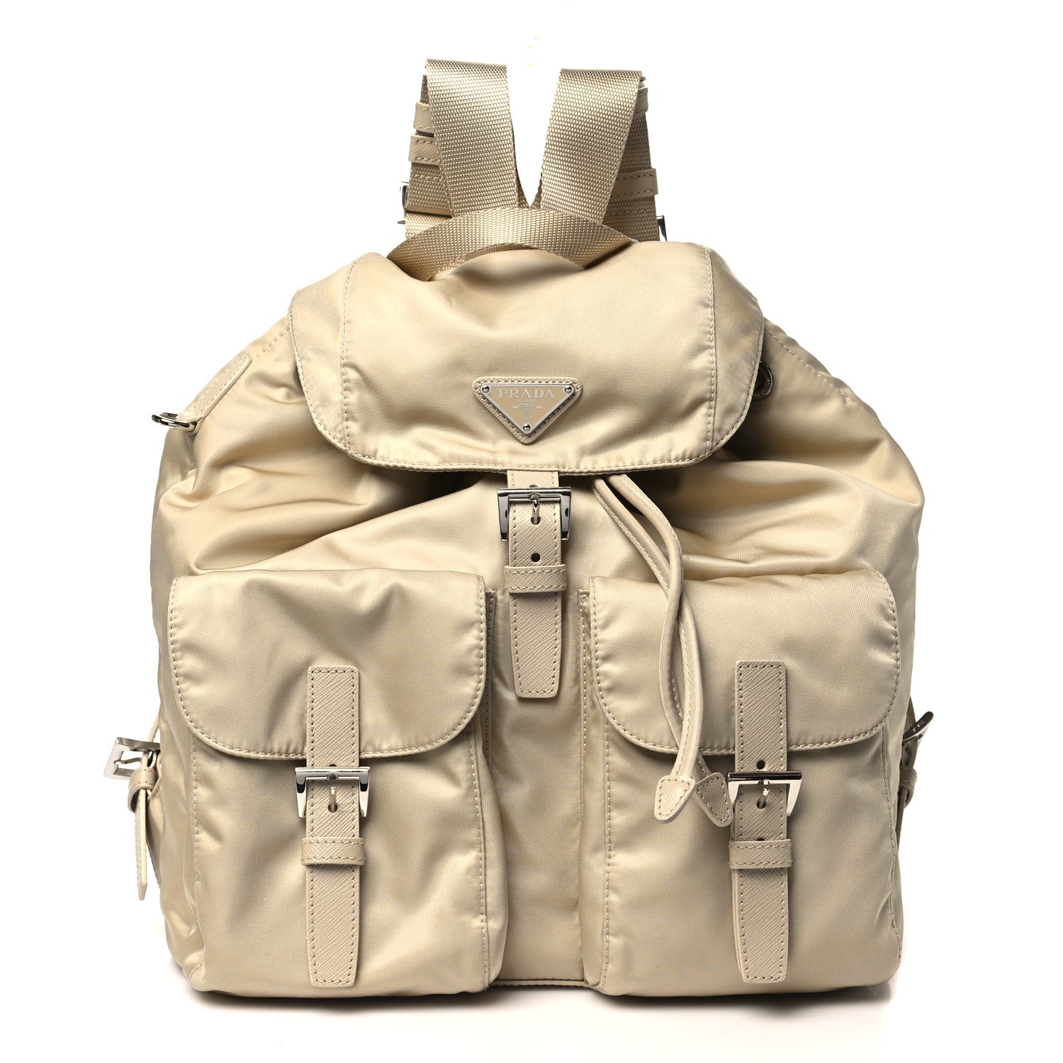 Prada Nylon Saffiano Medium Backpack Deserto 1 of 12