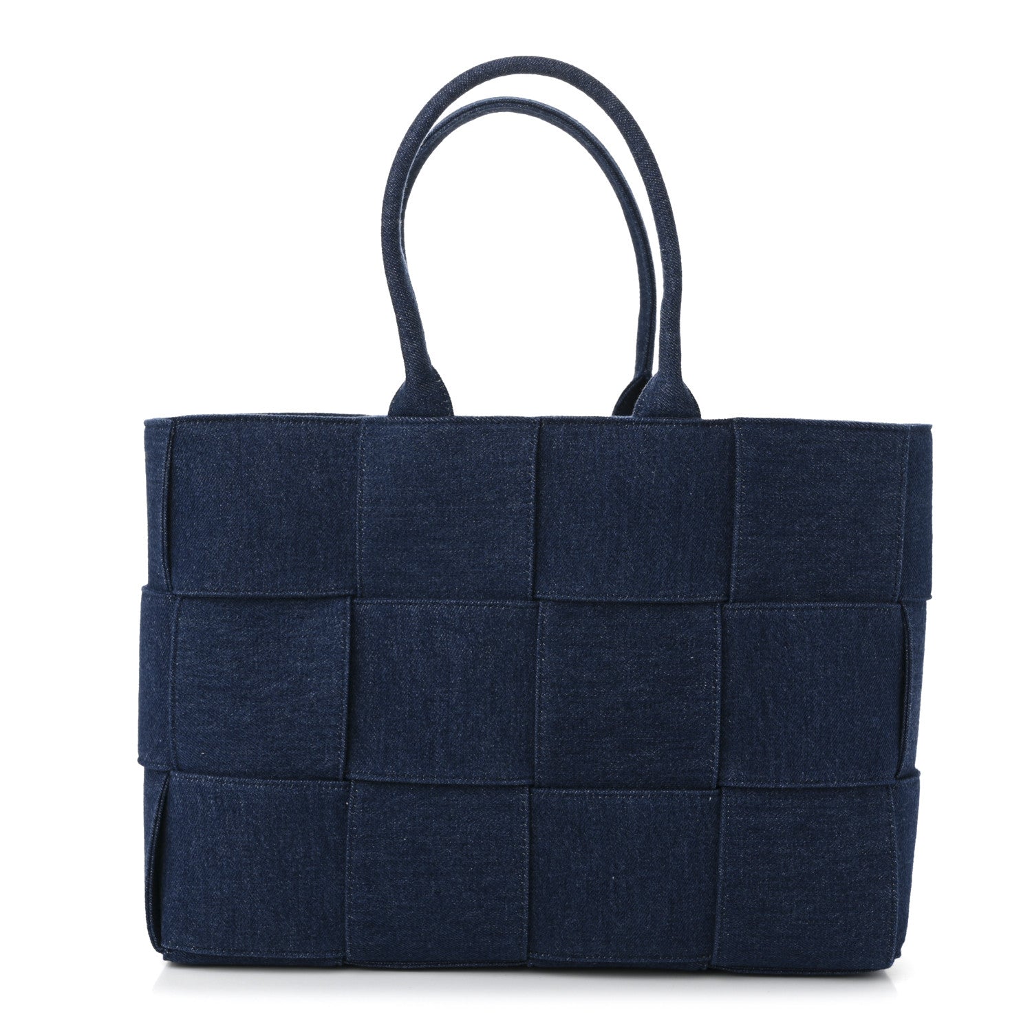 Bottega Veneta Denim Maxi Intrecciato Mens Arco Tote 1 of 10