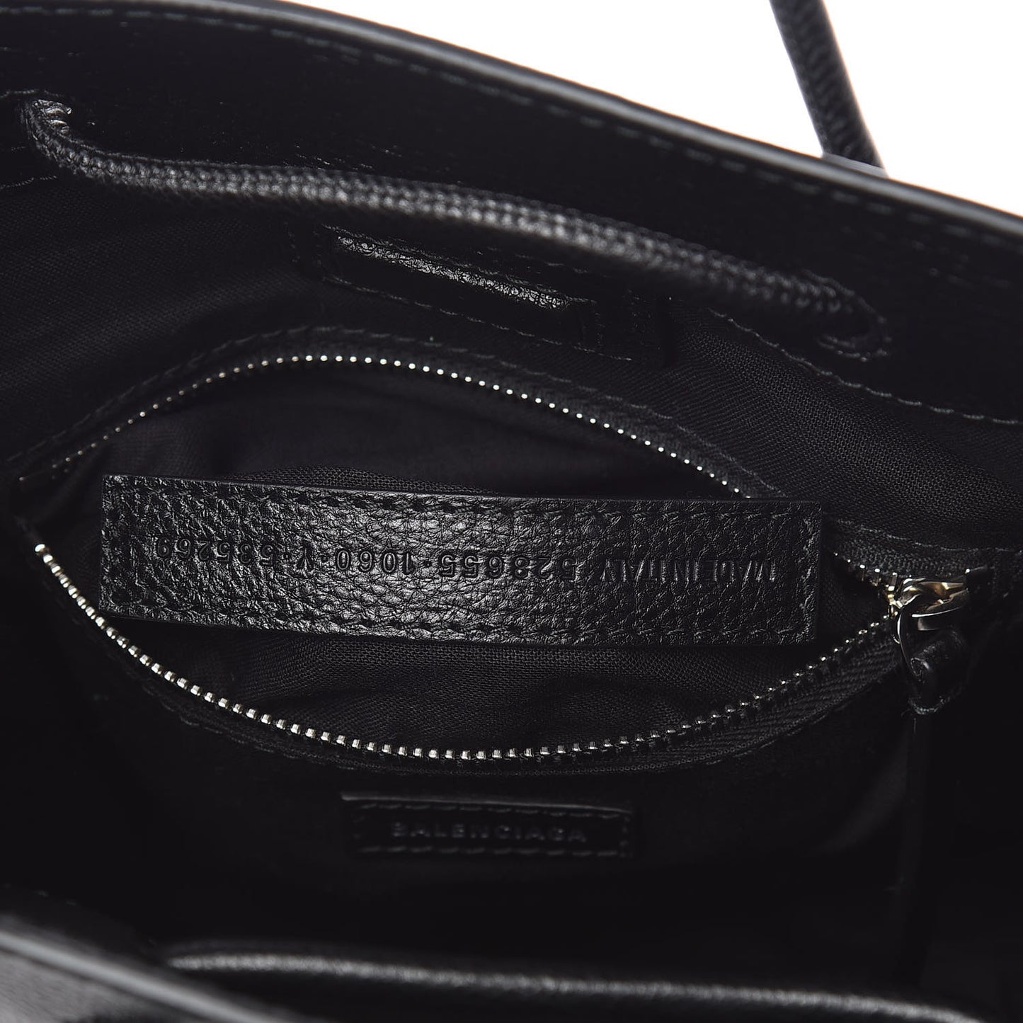 Calfskin Logo XXS Shopping Tote Black